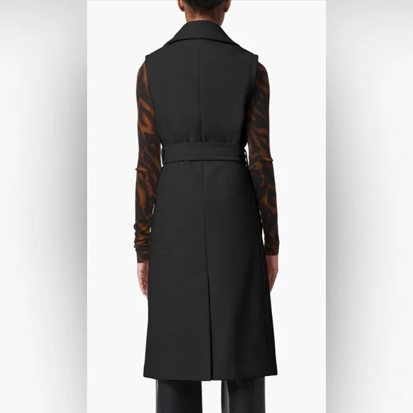 NWOT Bernardo Black Sleeveless Belted Vest - Picture 2 of 4